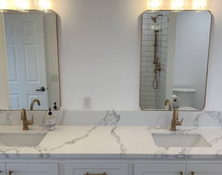 Home Bathroom with Double Sinks